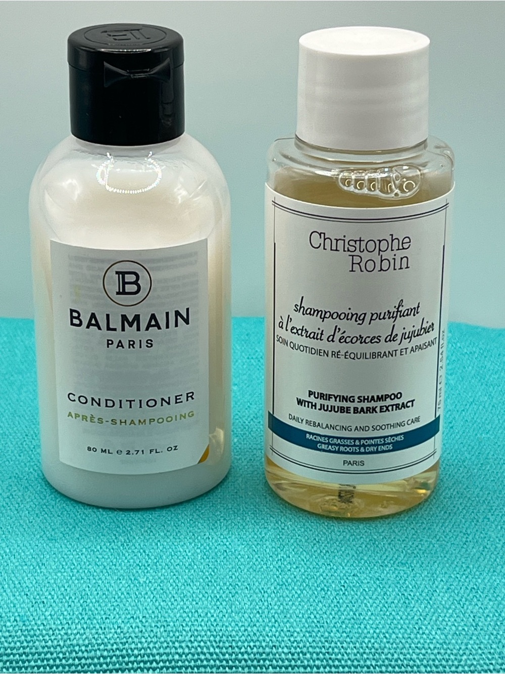 Balmain Paris + Christophe Robin Travel Hair Set - Champion & Condioner Bottles